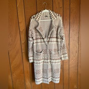 Love token long sweater/ jacket with 2 buttons